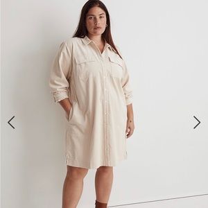Corduroy shirt dress